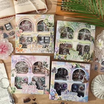 100 pz/scatola una grande quantità di Adesivo In Scatola Manuale FAI DA TE Creativo Studenti Adesivo PVC Goo Card Set Deractive Scrapbooking