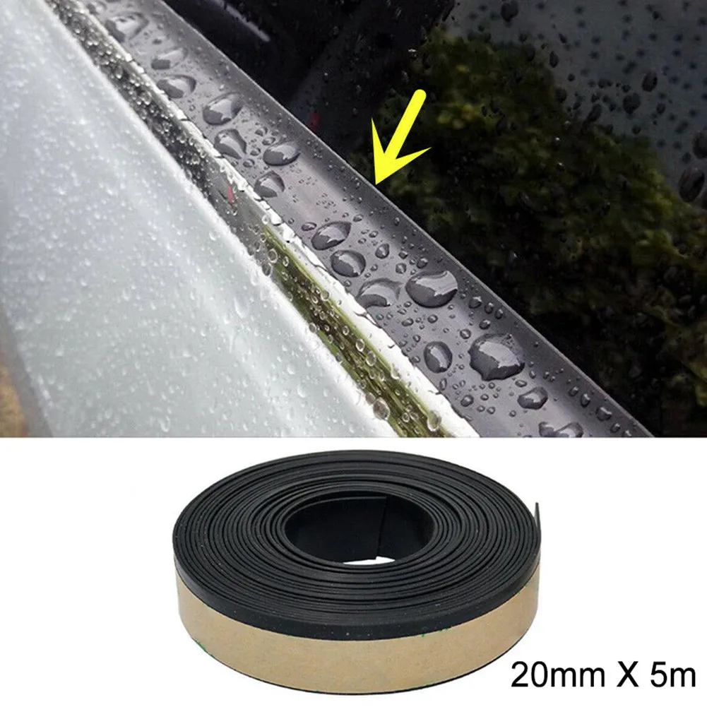 

1pc 5M Sealing Strip Car Side Door Glass Seal Weatherstrip Rain Visor Universal Noise Insulation Anti-Dust Auto Interior Parts