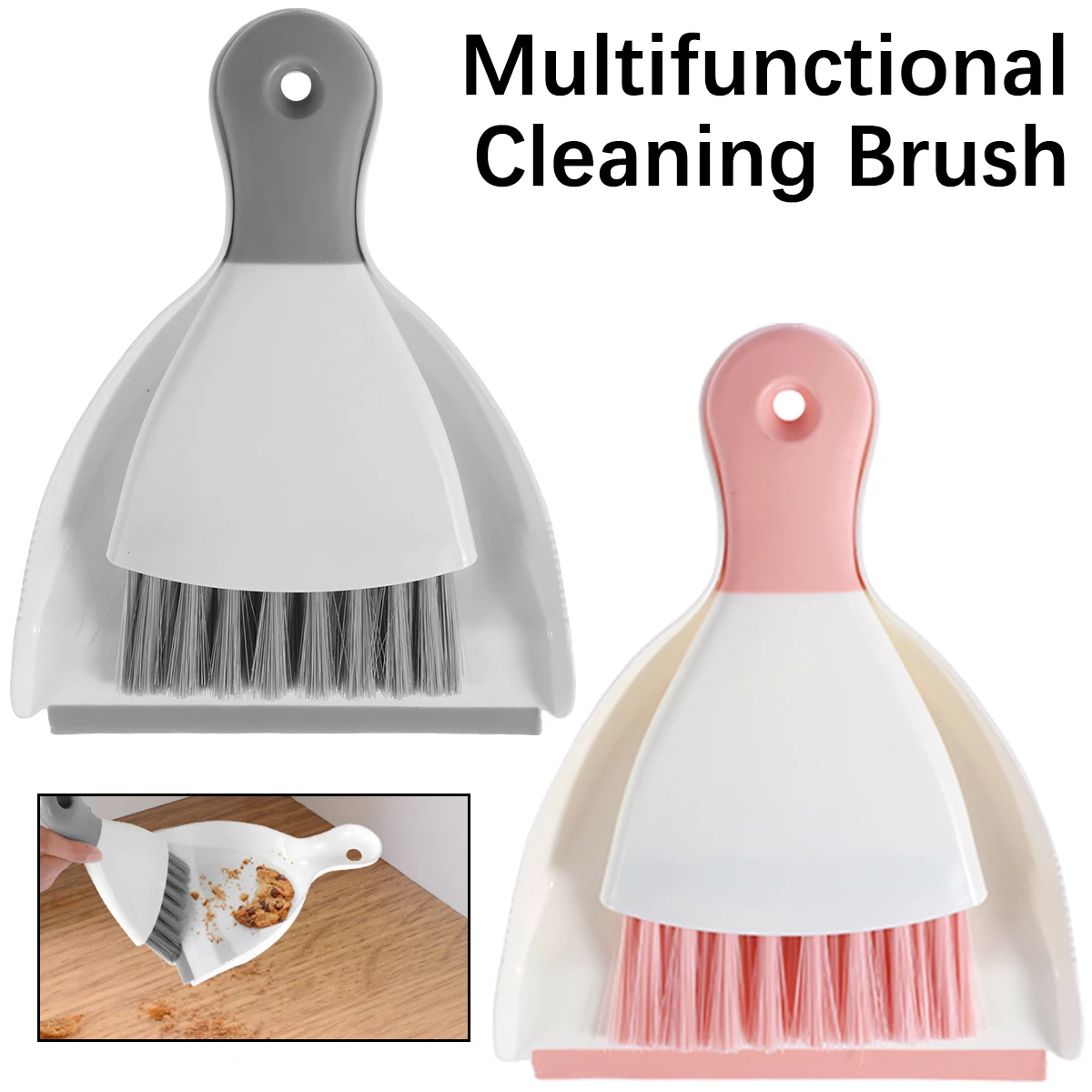 Portable PP Mini Dustpan and Brush Set for Desktop Cleaning