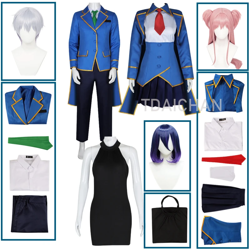 Kinsou no Vermeil Vermeil in Gold Alto Goldfilled Lilia Kudelfate Blue  Uniform Cosplay Costumes