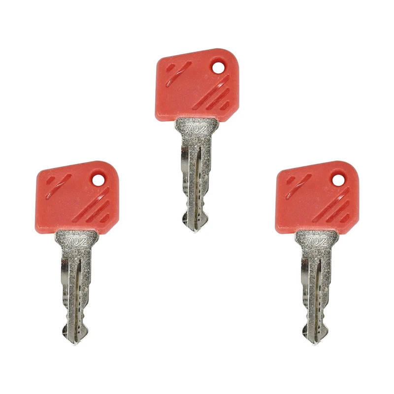 3PCS Red Electric Stapler Ignition Key 26906870 702 Compatible With Jungheinrich Compatible With Mic Komatsu