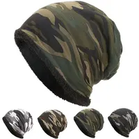 Autumn And Winter New Camouflage Cotton Velvet Hat Warm Stylish And Fleece Cap Pile Cap Outdoor Male Female