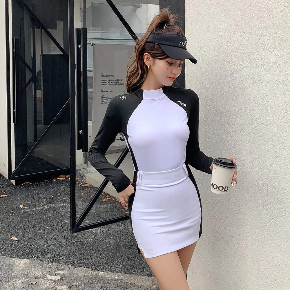 Autumn Golf Women's Slim Fit Wrinkle Resistant Short Skirt Outdoor Leisure Sports Set women tops