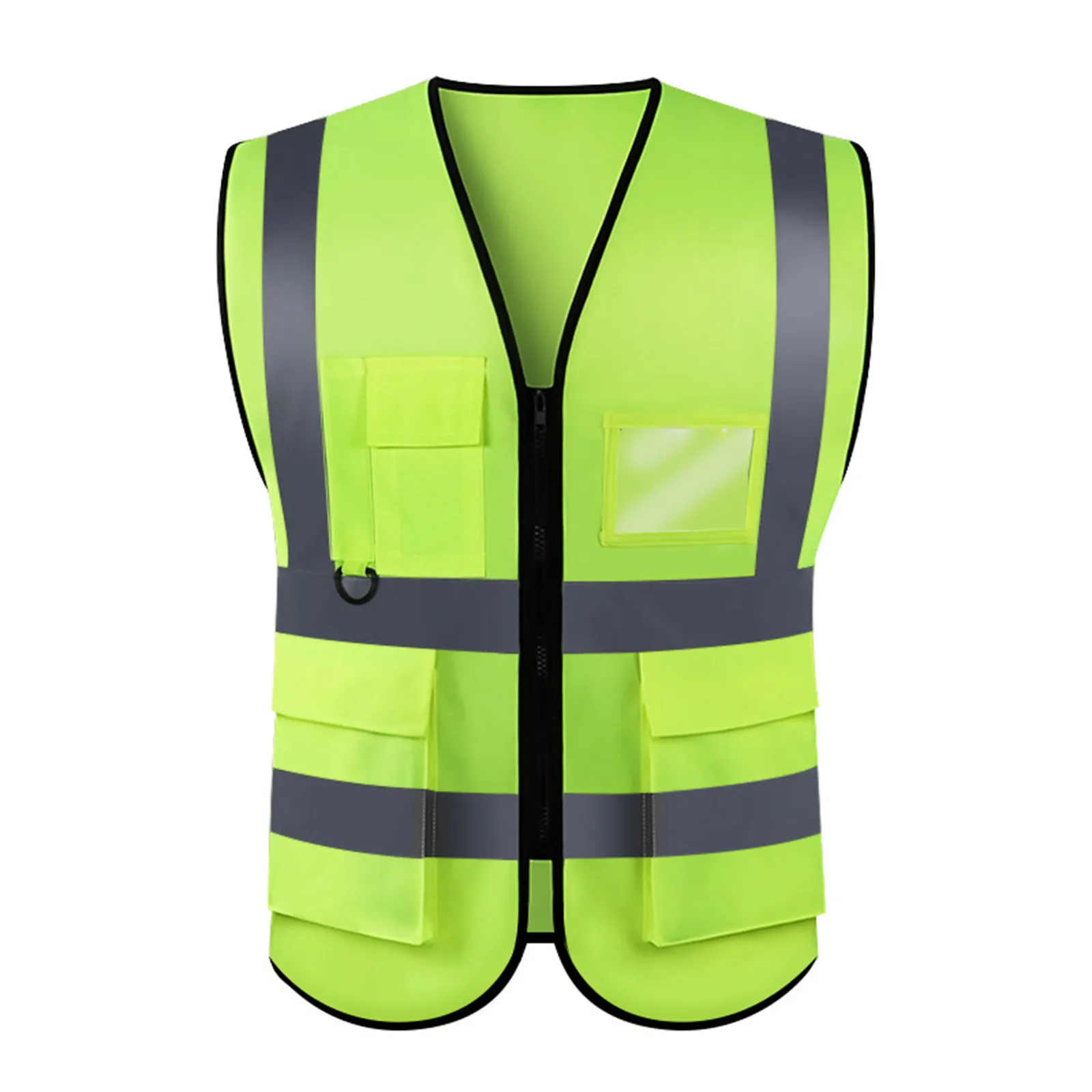 Traffic Clothing Work Clothes Safety Vest Reflective High Visibility Class Vest with Reflective Strips and Pockets