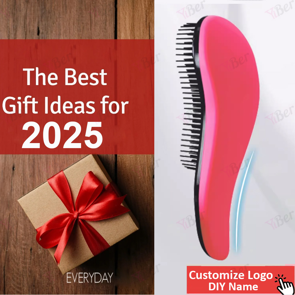 2025 Best Personalized Magic Detangling Comb Christmas Gifts Hair Comb Free Soft Hair Brushes Scalp Massages Wedding Gift