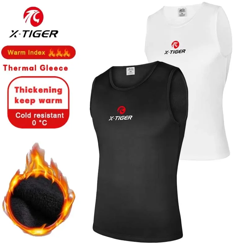 X-TIGER Winter Thermal Cycling Sleeveless Fleece Base Layer Jerseys Shirt Underwear cycling underwear,cycling vest,cycling shirts