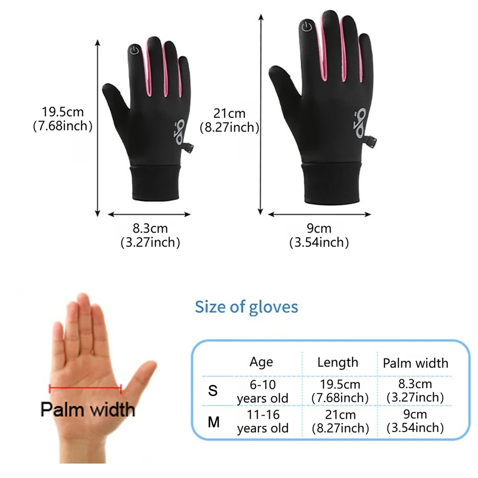 Kids Winter Touchscreen Gloves - Soft, Warm, Anti-Slip