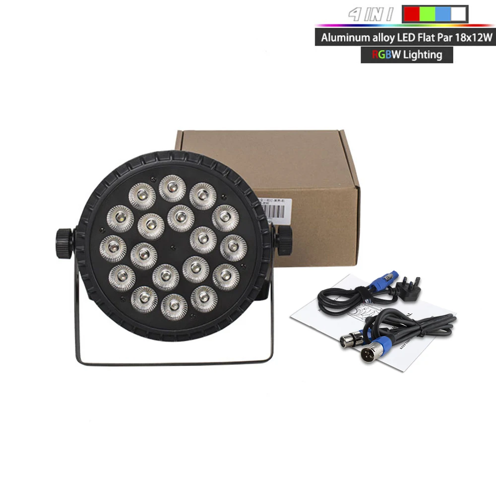 SHEHDS LED Aluminum Waterpoor18x18 And 18x12 Par Lighting RGBWA+UV DMX 6/10 Channles For DJ Disco Stage Light LED Stage Light