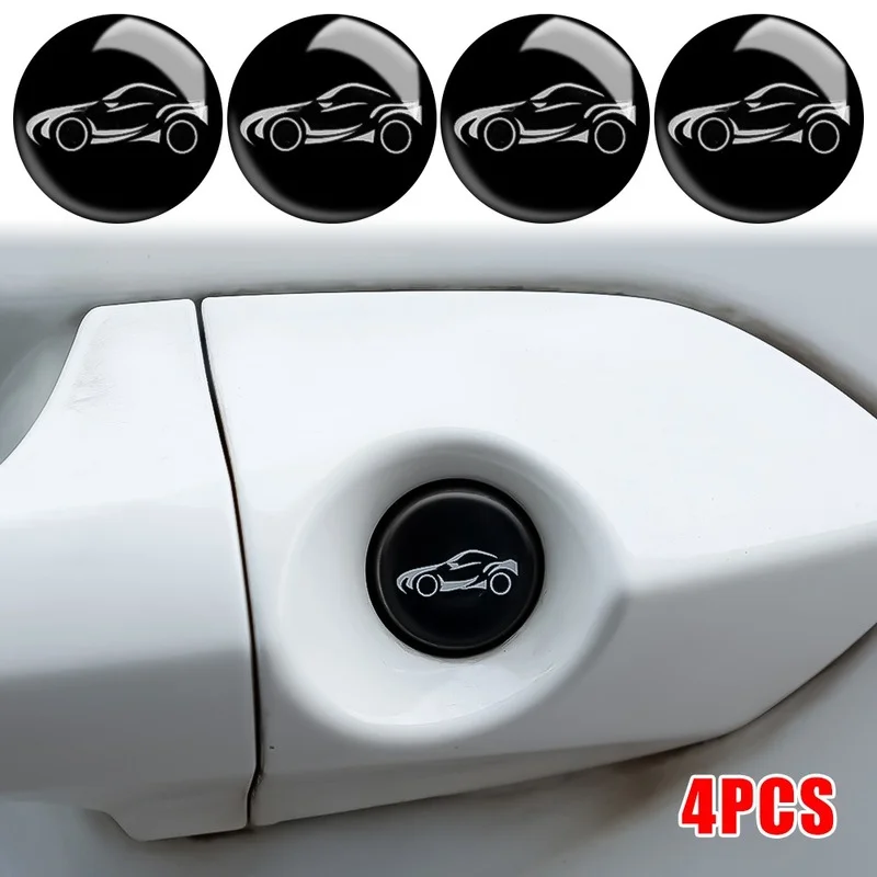 48PCSCarDoorKeyholeCoverKeyHoleProtectionStickerAntidustand