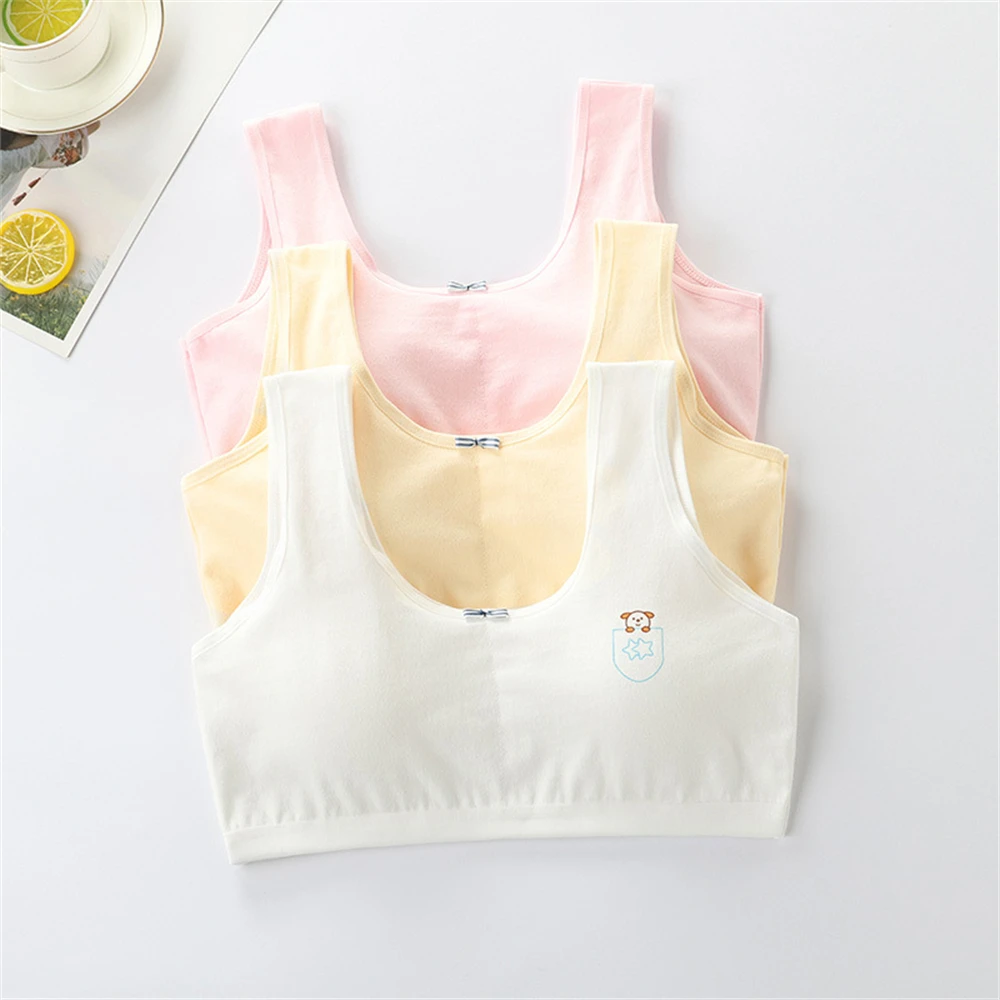Small Vest Pure Cotton Bra Products Underwear For In The Development Period Of Elementary School Students 8-9-12-16 Years Old