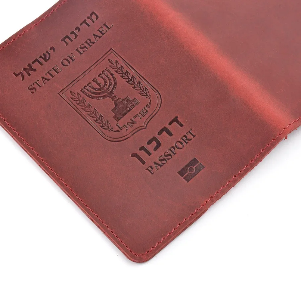 Genuine Leather Israeli Passport Cover For Israel Credit Card Holder Hebrew Passport Case Unisex Travel Wallet leather wallet,wallet card holder,card holder,credit card holder,credit card wallet,card wallet,id card holder,id card case,wallet card bag,business card holder