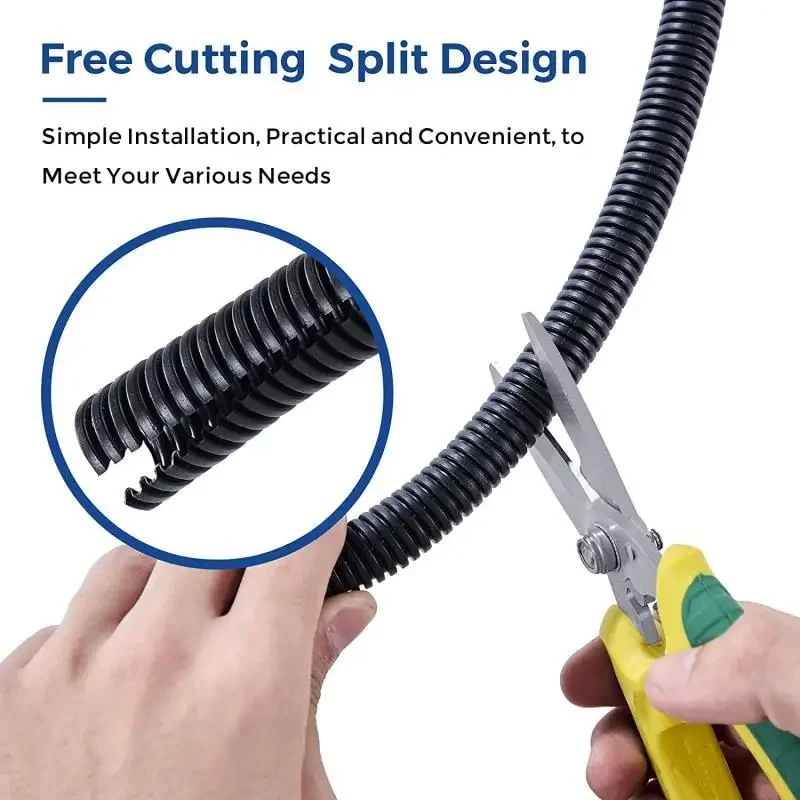 Split Type Steel Wire Braided Conduit Polyethylene Pipe 7/10/13/15/18/21/25/28mm 1/3/6m