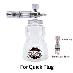 High-Performance Aluminum Foam Cannon with 1/4” Quick Connector (For Quick Plug)