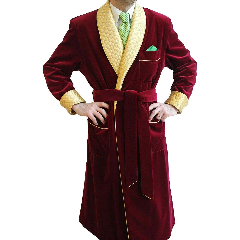 Long Velvet Men Suit Coat Tailor-Made Outerwear Male Jacket One Piece men suits jackets