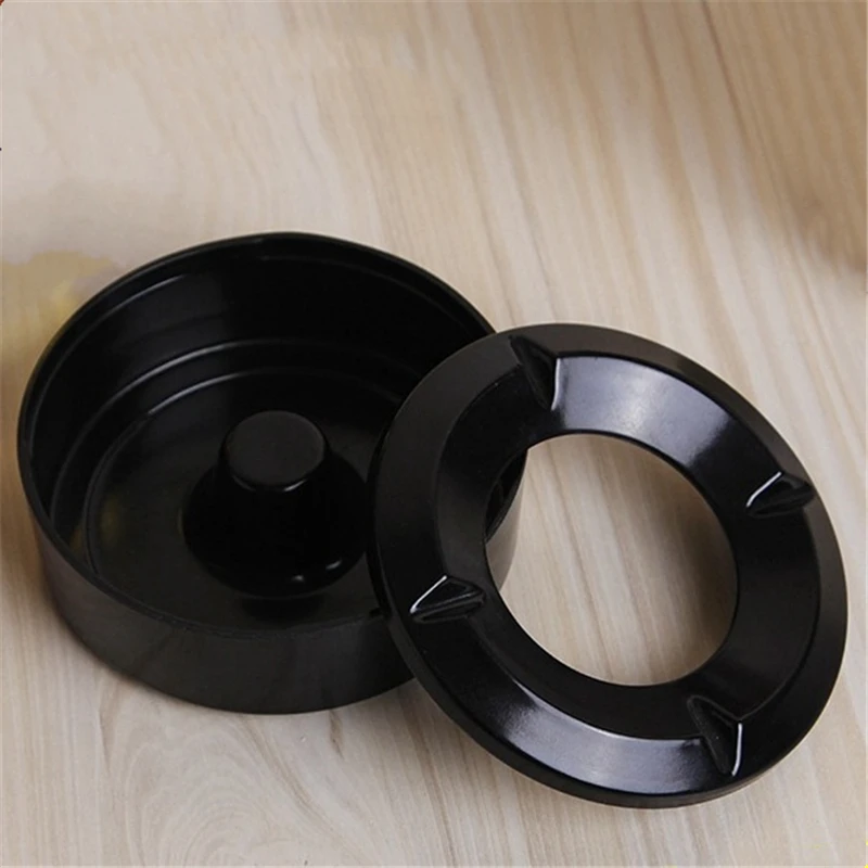 Windproof Round Ashtray Eco-Friendly Portable Cars Home Smoke Accessory Heat Resistant Ash Tray Convenient Plastic