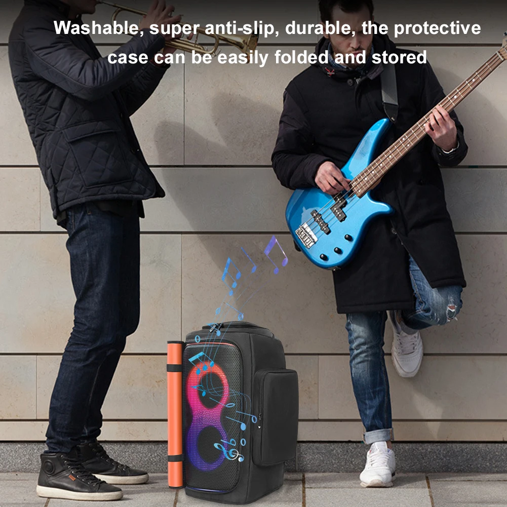Party Speaker Dust Cover with Mic Pocket Double-Sided Speaker Storage Bag Wear Resist for JBL Partybox 110/JBL Partybox Club 120