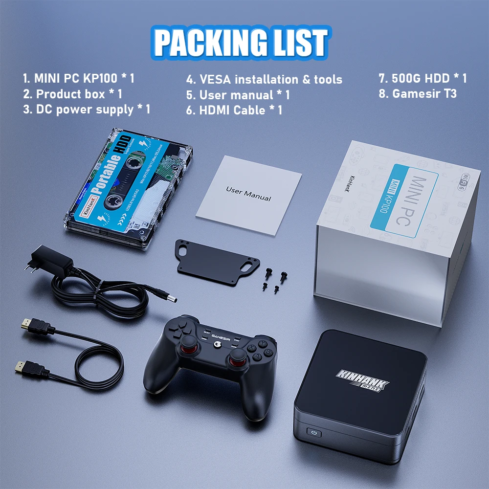 ほぼ未使用品　mini PC KINHANK KP100 N100 Amazon.com: Kinhank Mini PC KP100,Small PC 16GB DDR5+512GB SSD