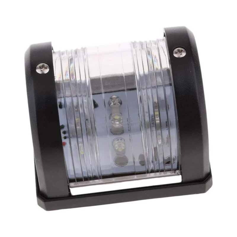 ISURE MARINE 보트 폰툰 LED 네비게이션 라이트, 블랙 ABS 플라스틱 하우징, 1 쌍