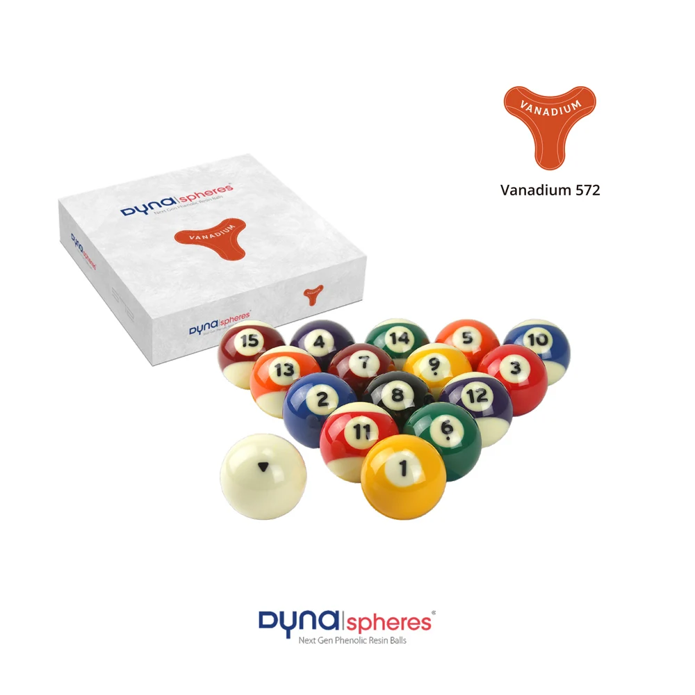 DYNAsphere Billiard Pool Phenolic Resin Ball Tungsten/Palladium Set 2-1/4"(57.2mm) Standard Ball Accessories