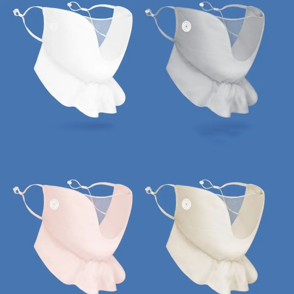 Breathable Ice Silk Sunscreen Face Mask Outdoor Sports Anti-uv Face Mask Head Scarf with Adjustable Buckle Driving Riding Mask 3