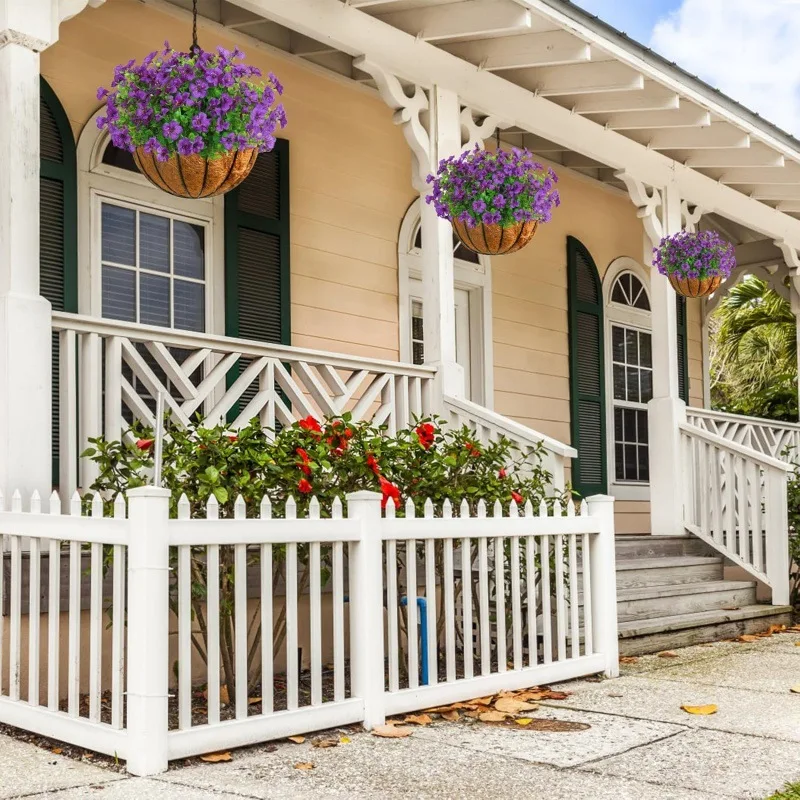 Künstliche Blumen für den Außenbereich, UV-beständig, künstliche Pflanzen für den Außenbereich, Hochzeit, Innenbereich, Küche, Bauernhaus-Dekoration, künstlich – Detail 11