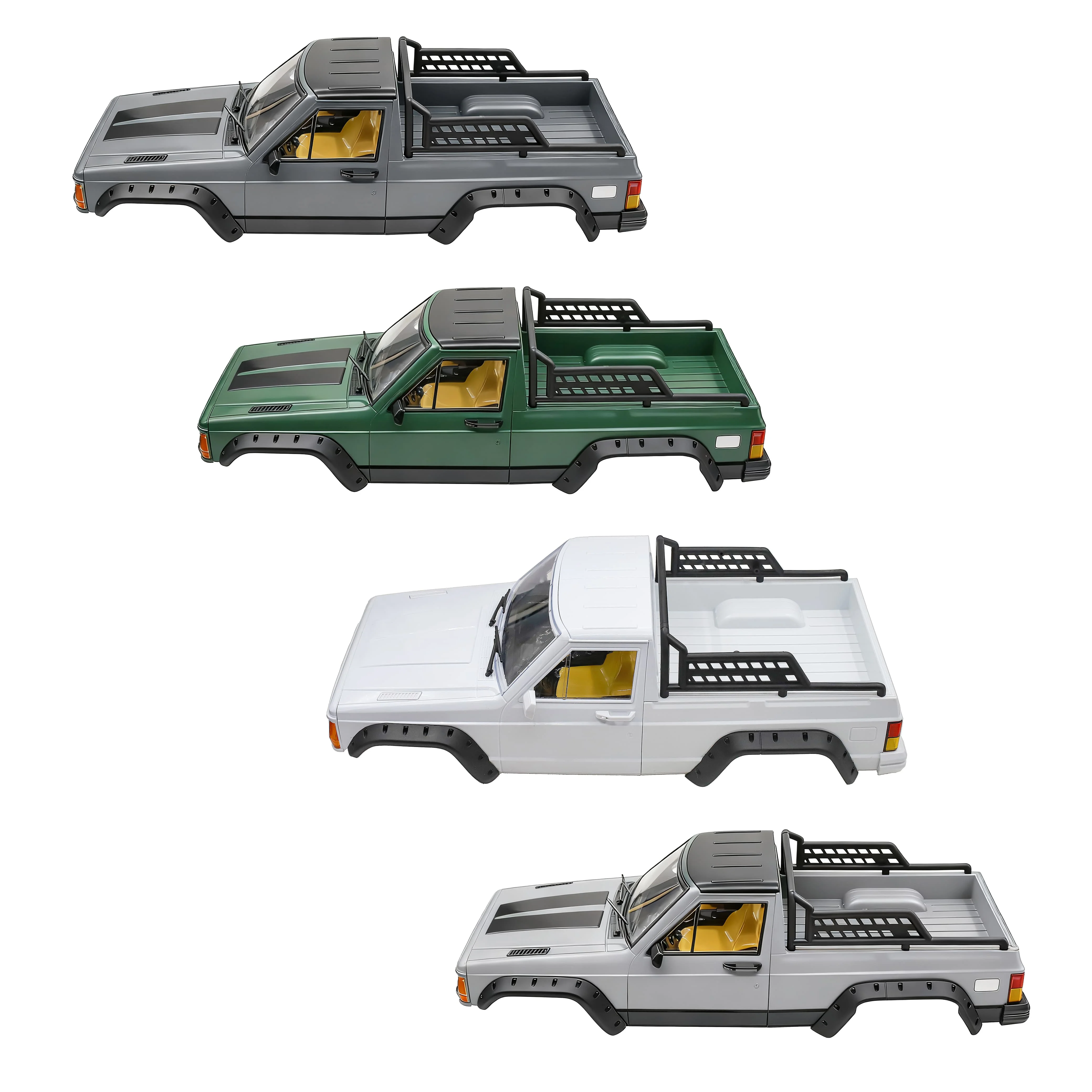 クローラーボディー  チェロキーピックアップ 313ホイールベース チェロキー ピックアップトラック ボディ、1/10