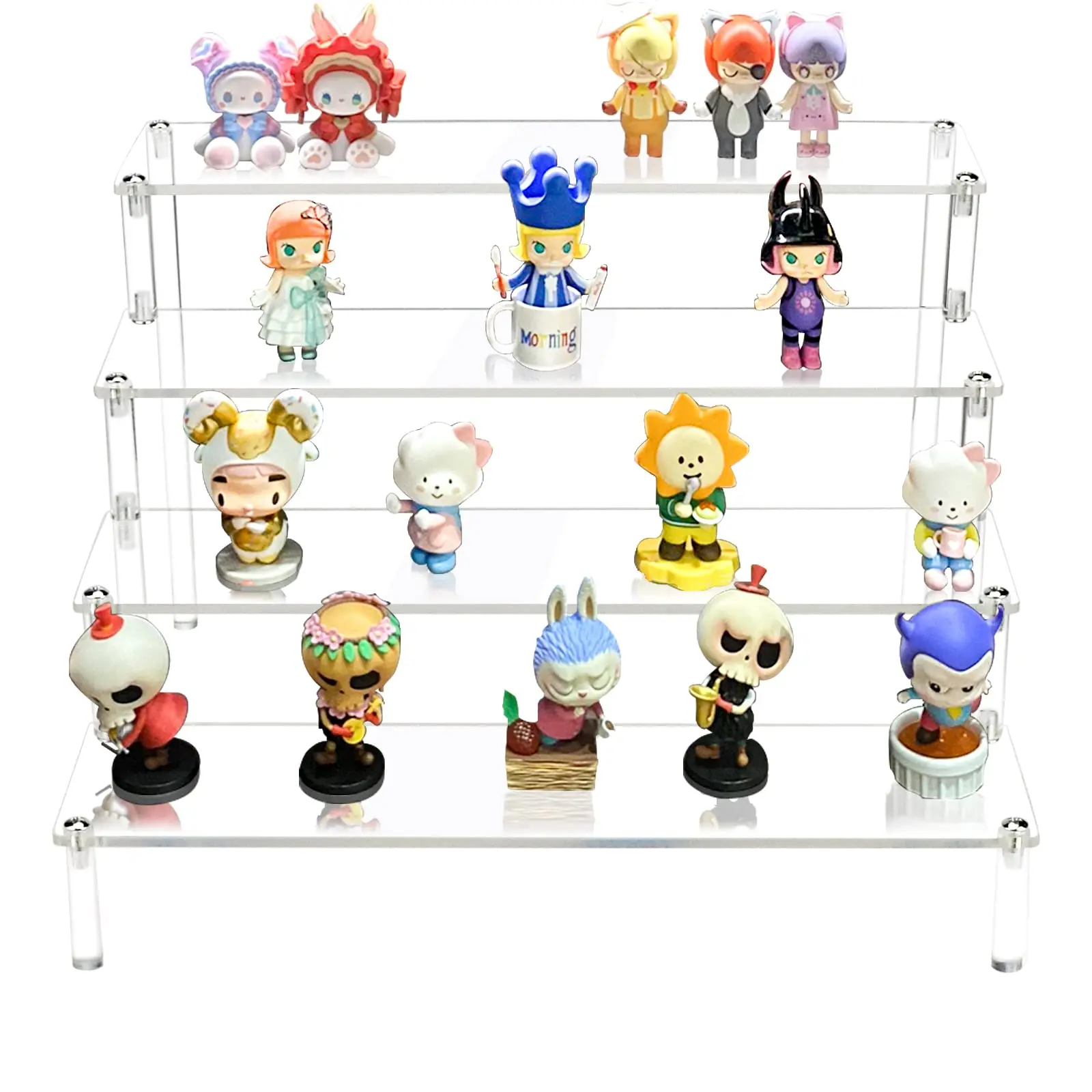 

Acrylic Riser Display Shelves for Figures,Clear Acrylic Stand for Cupcakes, Desserts, Cosmetics, Crafts,Jewellery,Collectibles