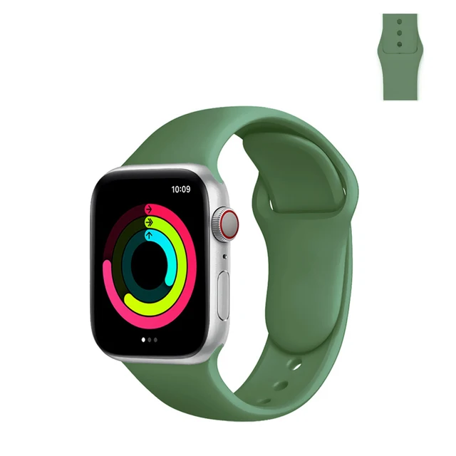 Sport Silicone Strap for Apple Watch Band 45mm 41mm 40mm 38mm Soft Bands Waterproof Wristbands for iWatch Series 7 SE6 5 4 3 2 1 49