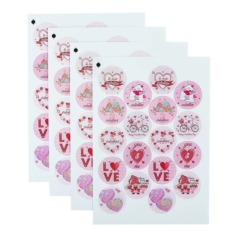 

72Pcs Valentine Day Love Heart Sticker Gift Package Sealing Label Stickers Scrapbooking Diy Stickers Wedding Party Decoration