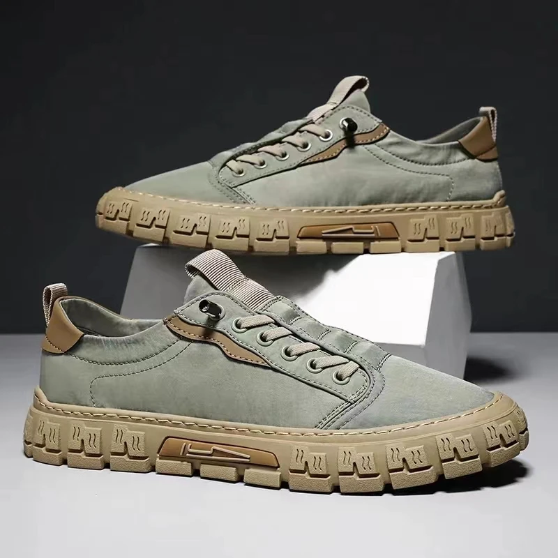 

Men Sneakers Canvas Shoes One Pedal Breathable Men Casual Loafers Comfortable High-end Brand Shoes for Men Zapatillas De Deporte
