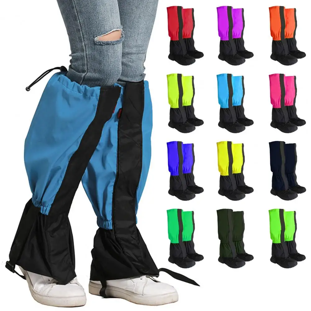 

1 Pair Waterproof Snow Boot Leg Gaiters Wear-Resistant Adjustable Men Women Boot Gaiters Leg Guards For Camping Hiking
