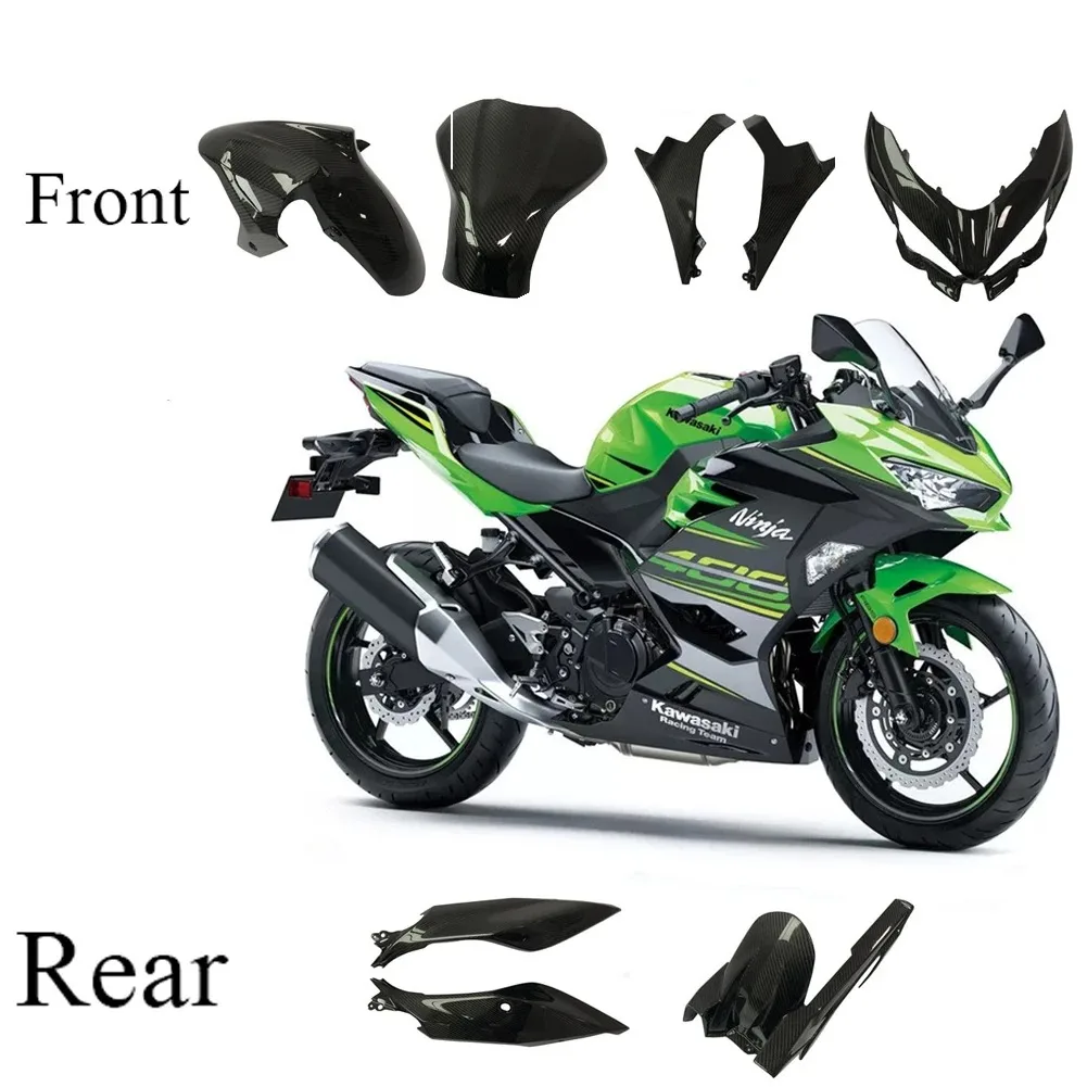 

PrePreg Carbon Fiber 3K Twill Upper Side Fairing Cowl Cowling Cover For Kawasaki EX400 Ninja400 2018-2019