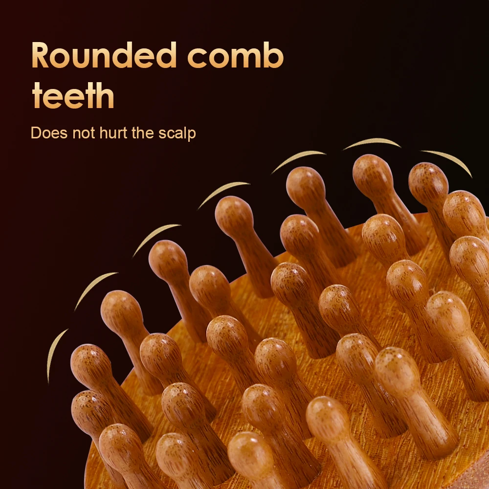 Sandalwood Massage Comb for Hair Care and Full Body Relaxation