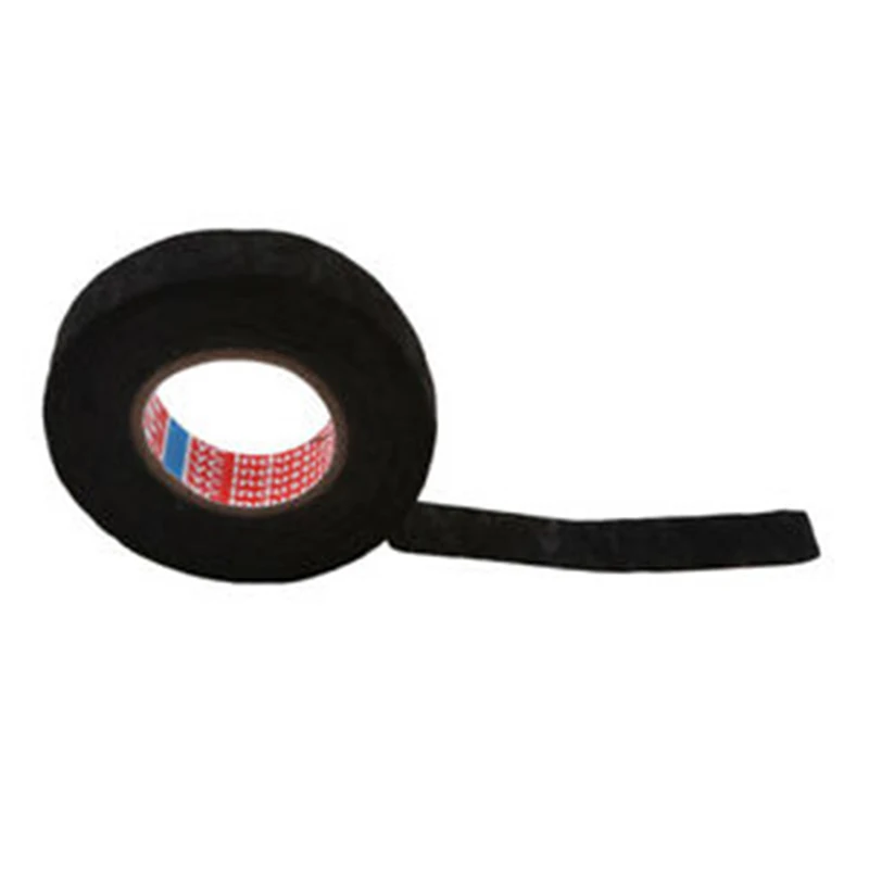 15M Wiring Harness Tape Looms Cloth Fabric Flannel Tape Adhesive Cable Protection Noise Damping Flocking