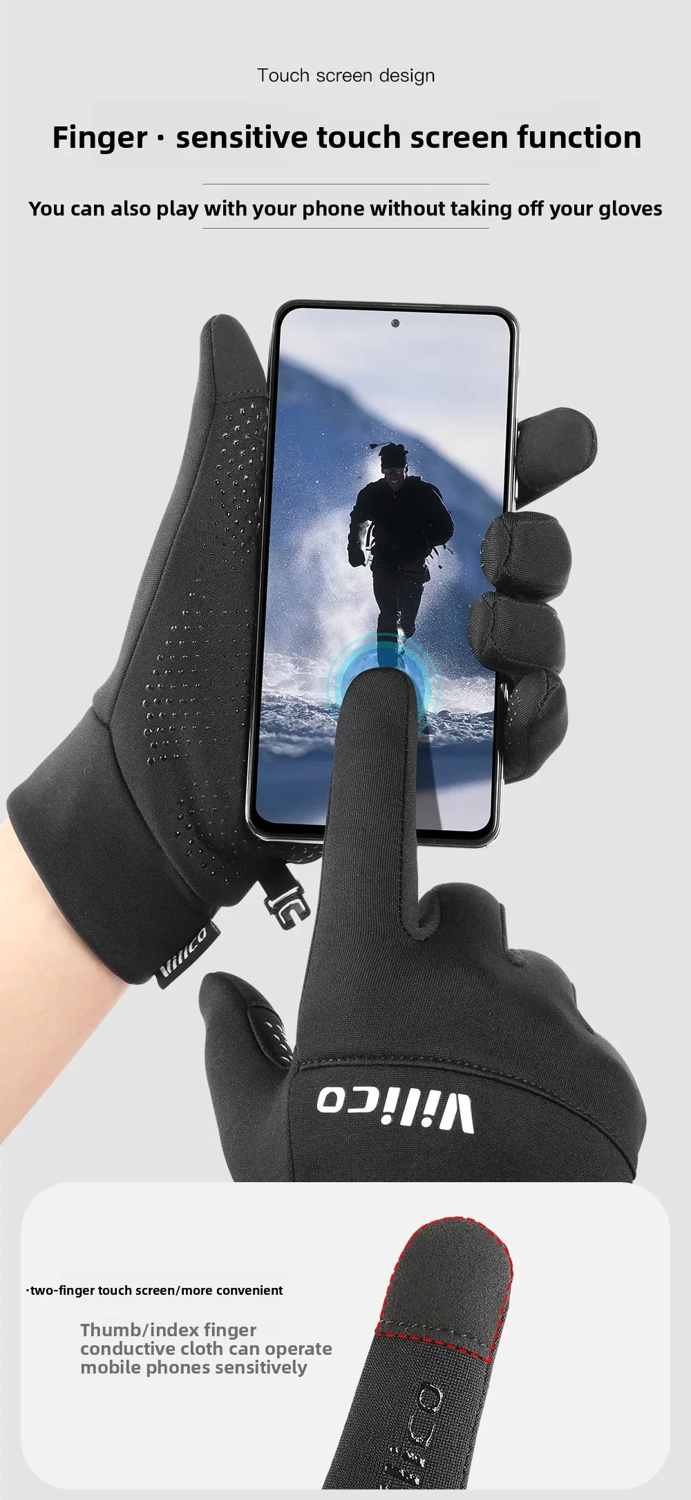 Cycling gloves full finger breathable non-slip