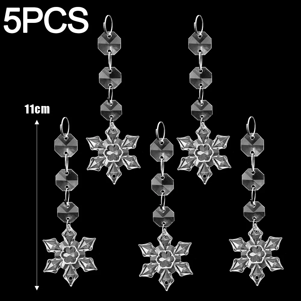 thumbnail image 1 of 5-24 piezas de adornos de copos de nieve transparentes para árbol de Navidad, decoración de gotas de agua con forma de carámbano para fiestas de invierno de Navidad, colgantes de hielo acrílicos, 1 of 5