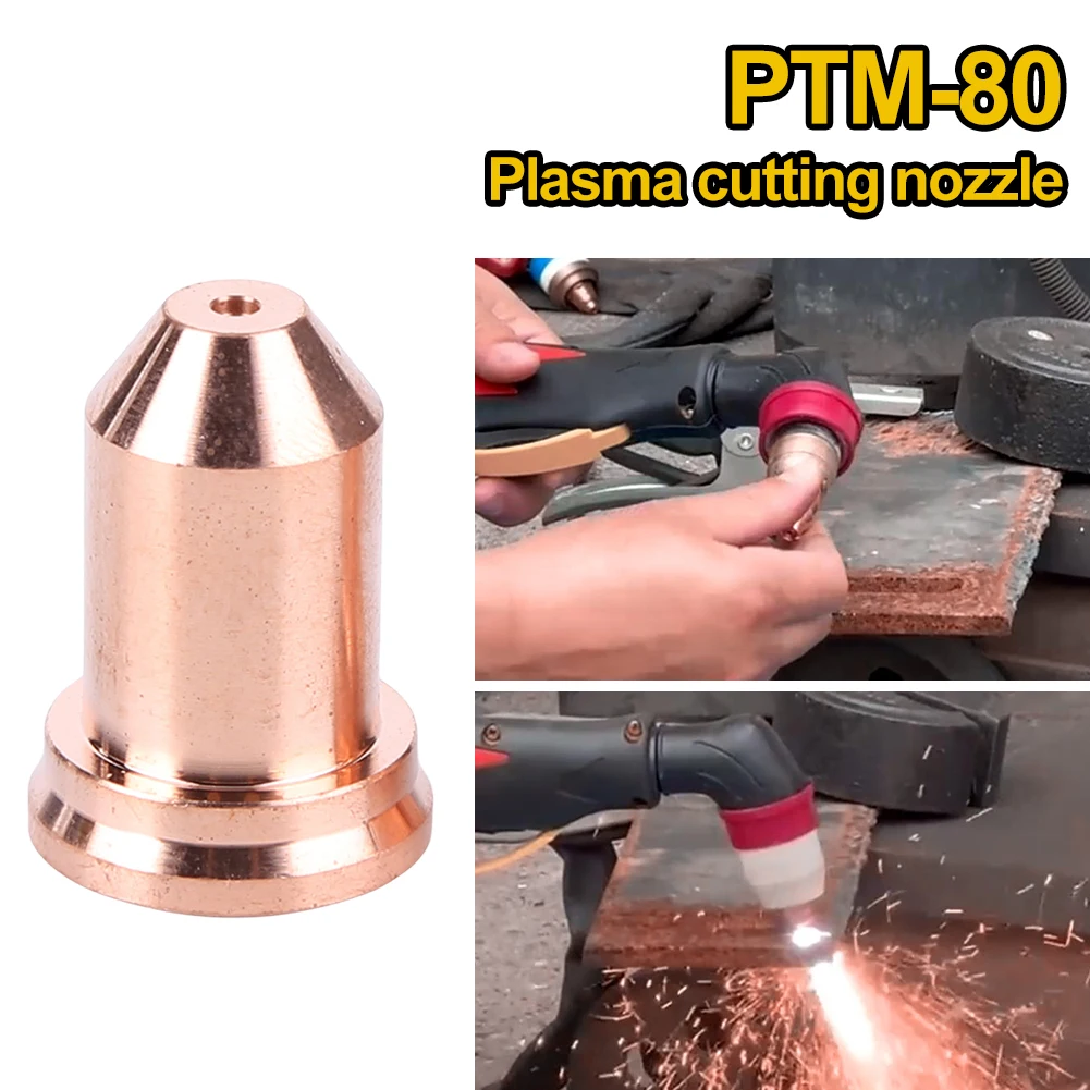 5 Sets Plasma Consumables Parts Caliber 1.0/1.3mm Plasma Cutting Nozzle 51311 for PT80 PTM80 Plasma Cutting Torch
