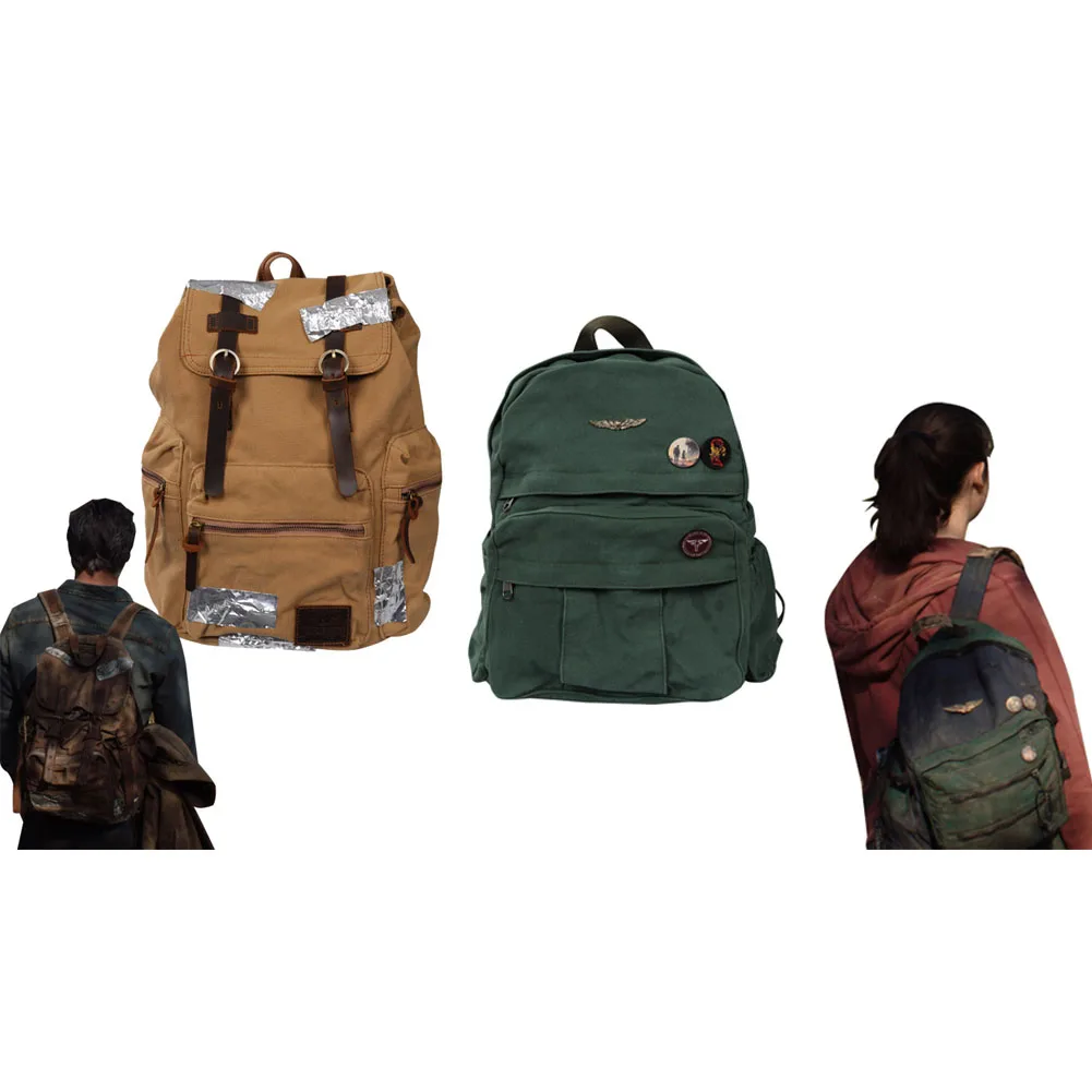 The Last of Us Cosplay Ellie Joel Backpack Unisex Rucksack Canvas Shoulder  Bag