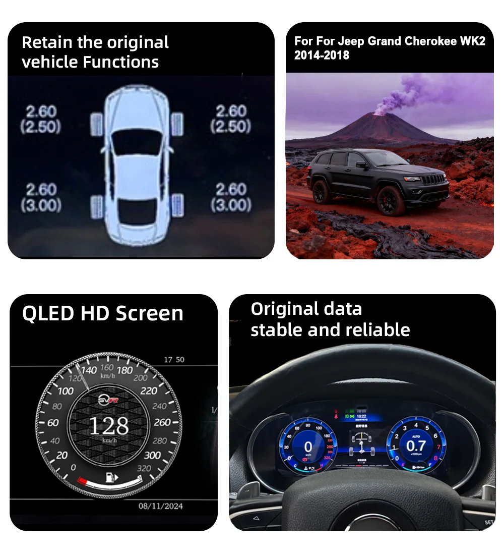 Digital Instrument Cluster For Jeep Grand Cherokee 2014-2020 Original Digital Da