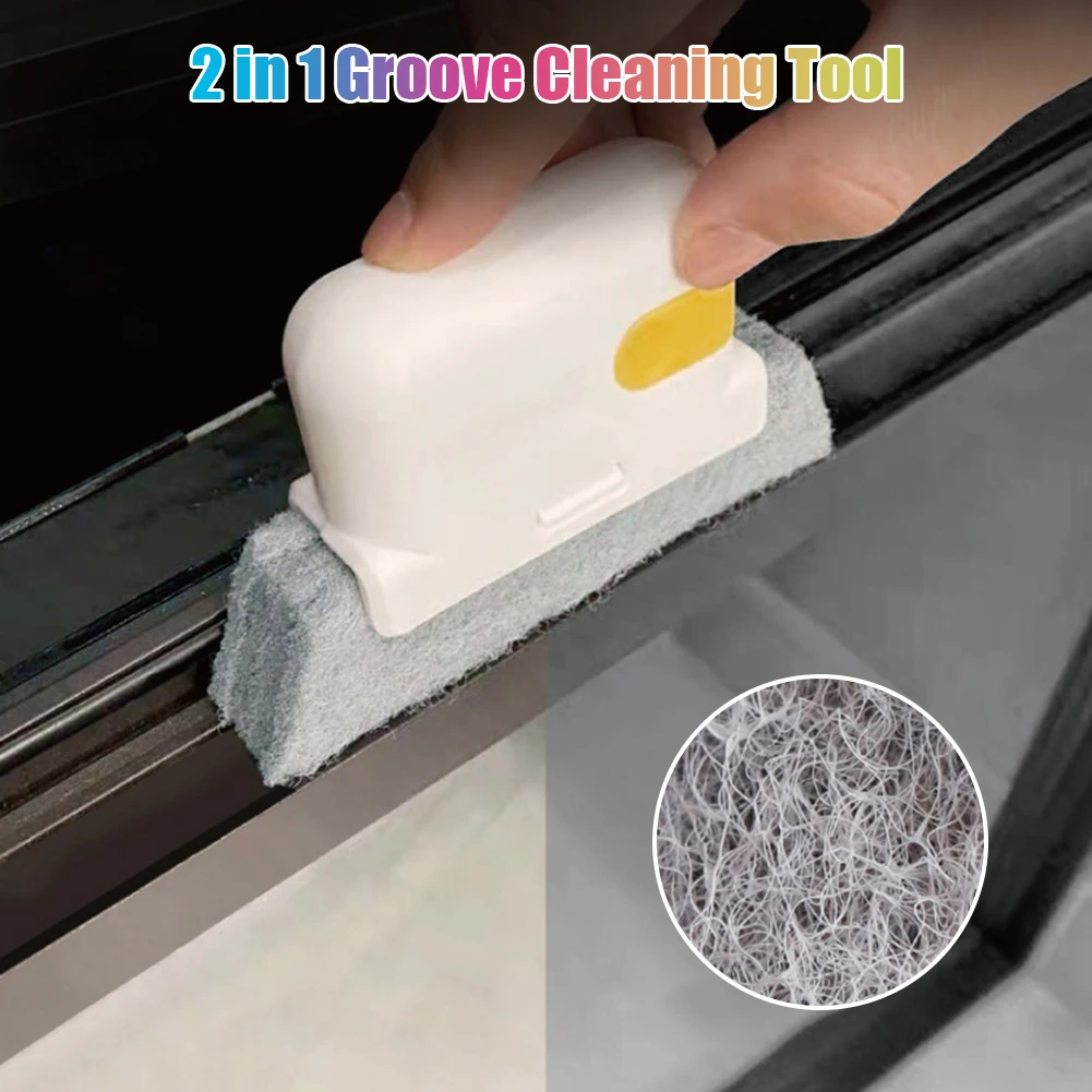 1pc Dual-head Window Track Cleaning Brush, Groove Cleaner Brush