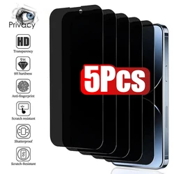 Premium Full Cover Anti - Spy Tempered Glass Privacy Screen Protectors - Pack of 5 for 5Pcs Privacy Glass (iPhone 17)