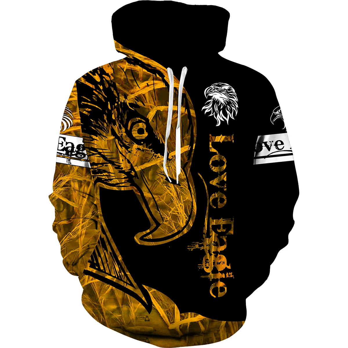 

New Fun Animal Eagle Pattern Autumn Men's Hoodie Unisex Pullover Harajuku Casual Coat Essential Sportswear Oversized
