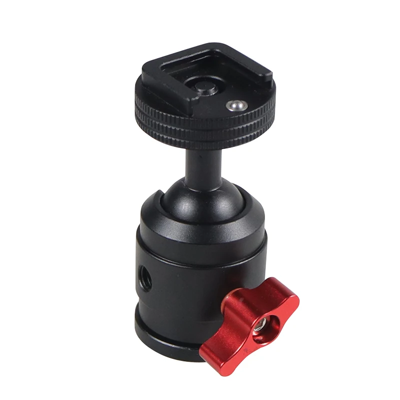 Mini Stativ Kugelkopf Swivel Ball Kopf 1/4 "Abnehmbare Kalten Schuh Halterungen Adapter für DSLR Kamera Monitor Vlog Flash Licht mic Stand – Detail 18