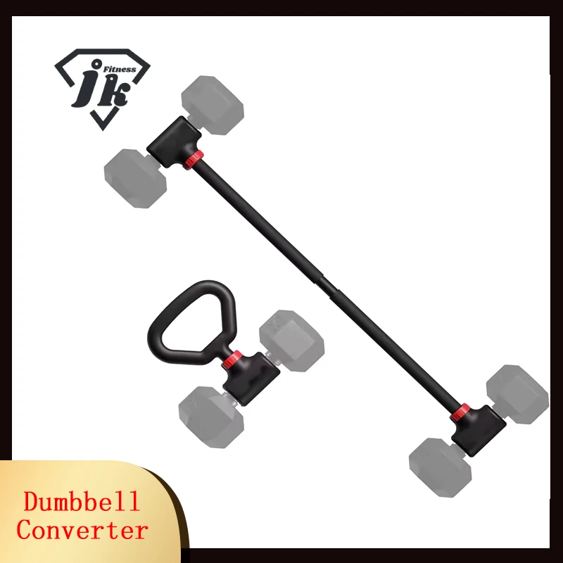 Dumbbell Converter to Barbell Set-Adjustable weights & Up to 200 lb Capacity Weight Barbell-Steel Clamp Dumbbells