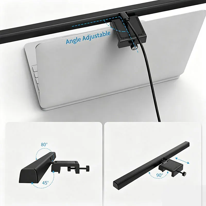 USB-Powered LED Monitor Light Bar for Soft Lighting and Optimal Nighttime Reading and Work