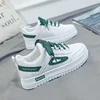 Trendy White Sneakers Women's High Waist Anti-Slip Rubber Sole Fashionable Foot-Extending Korean Style Student Street Photograph