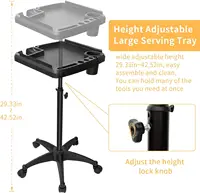 Chariot roulant professionnel pour coiffeur, outil d'extension de cheveux, beauté réglable, parfait, recommandé, outils d'escalade 3