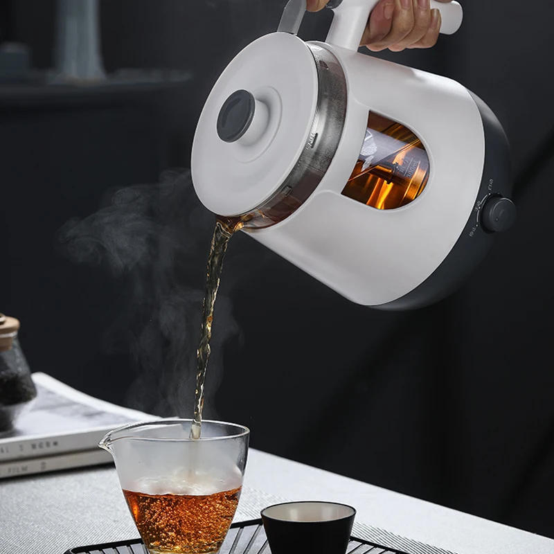 DMWD Steam Spray Teapots 0.8L Electric Kettle Glass Water Heating Kettle Smart Thermo Pot Coffee Water Boiler Tea Infuser 220V