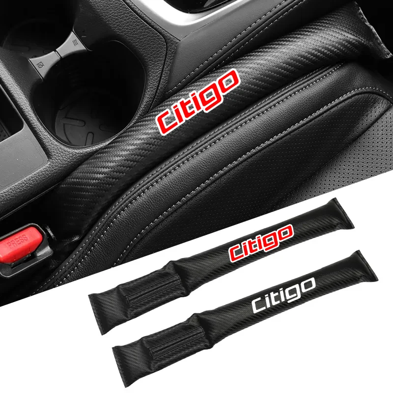 

Carbon Fiber Car Interior Seat Gap Plug Filler Pad For Skoda Citigo Logo Octavia Rapid VRS Kamiq Car Accessories