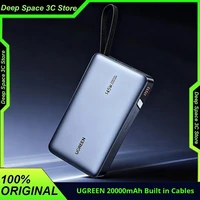 UGREEN 20000mAh Power Bank With Built in Cables 145W Fast Charge Mobile Power Bank iPhone17 Laptop Notebook Customized Charger